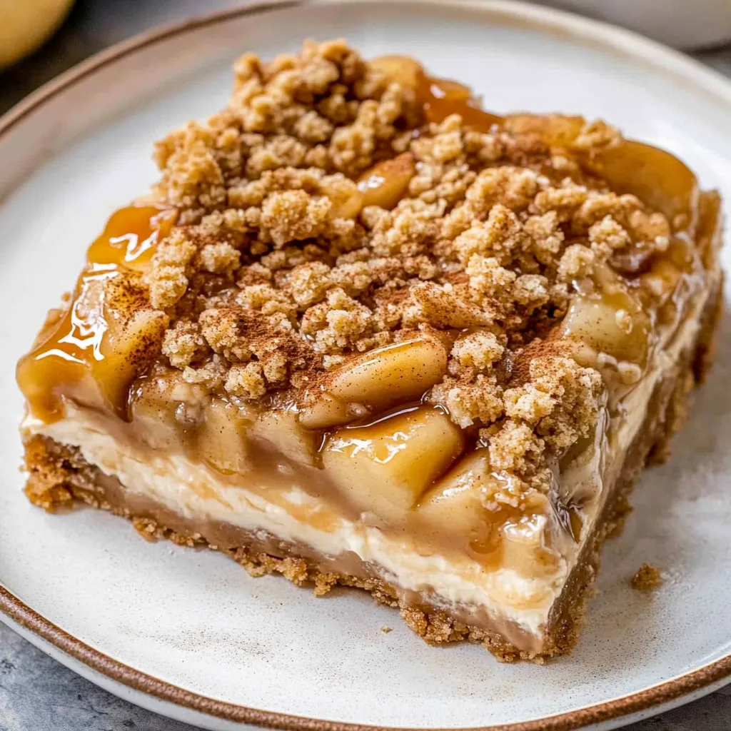 Caramel Apple Cheesecake Bars Recipe
