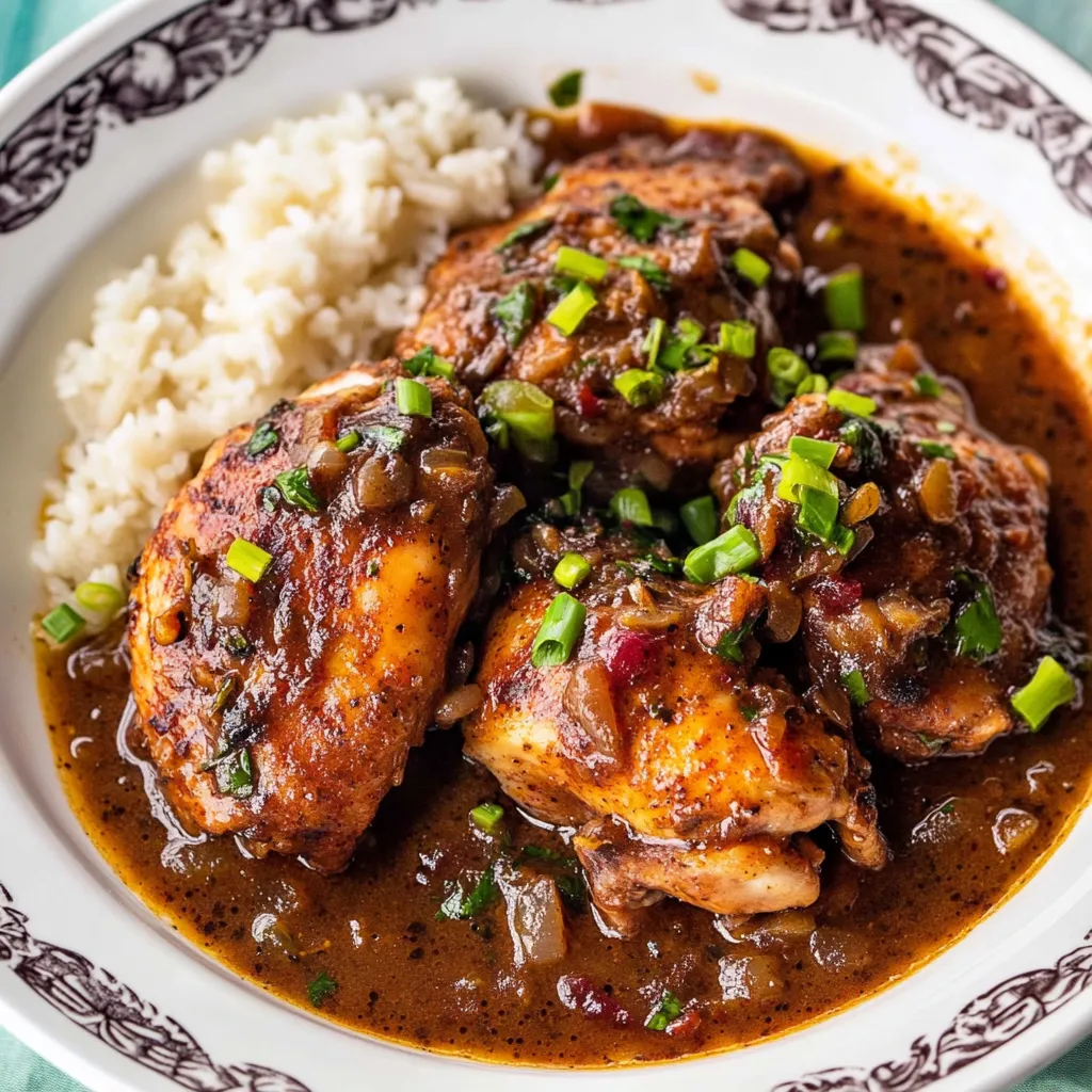 Rich Caribbean Braised Chicken