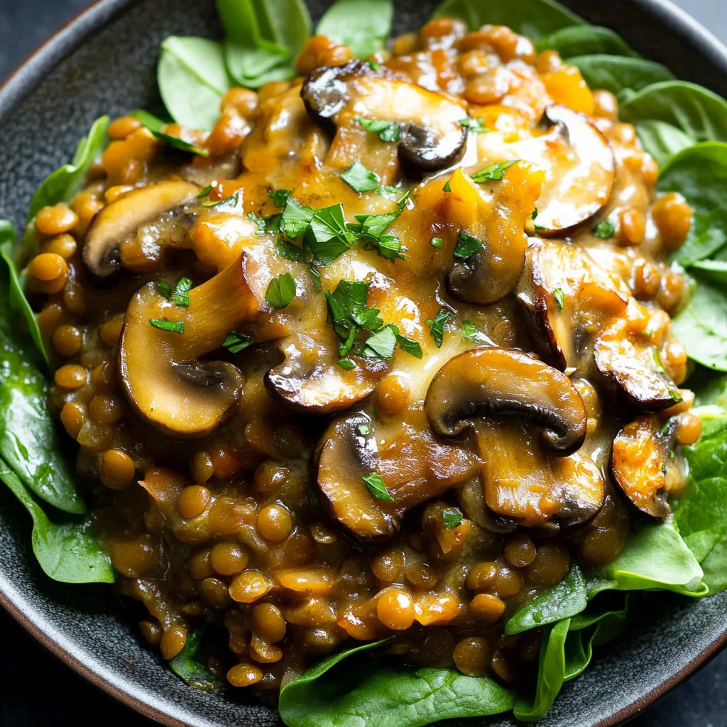 Lentil Casserole with Mushrooms Recipe