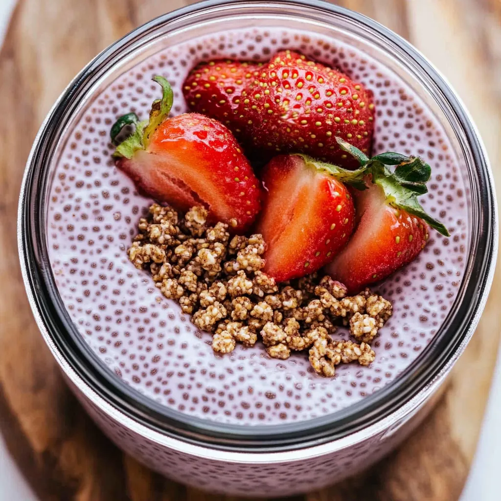 Strawberry Chia Seed Pudding