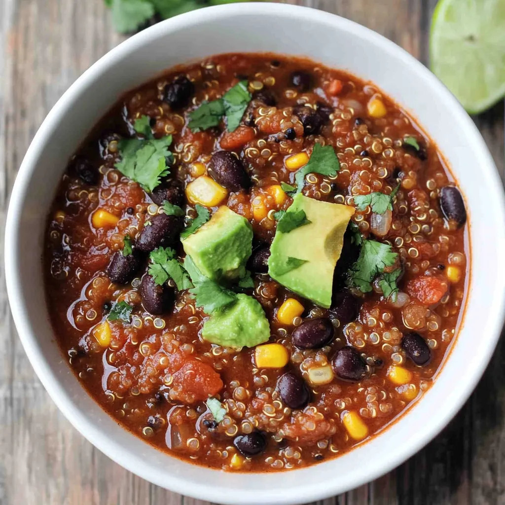 Easy Black Bean Quinoa Chili Recipe