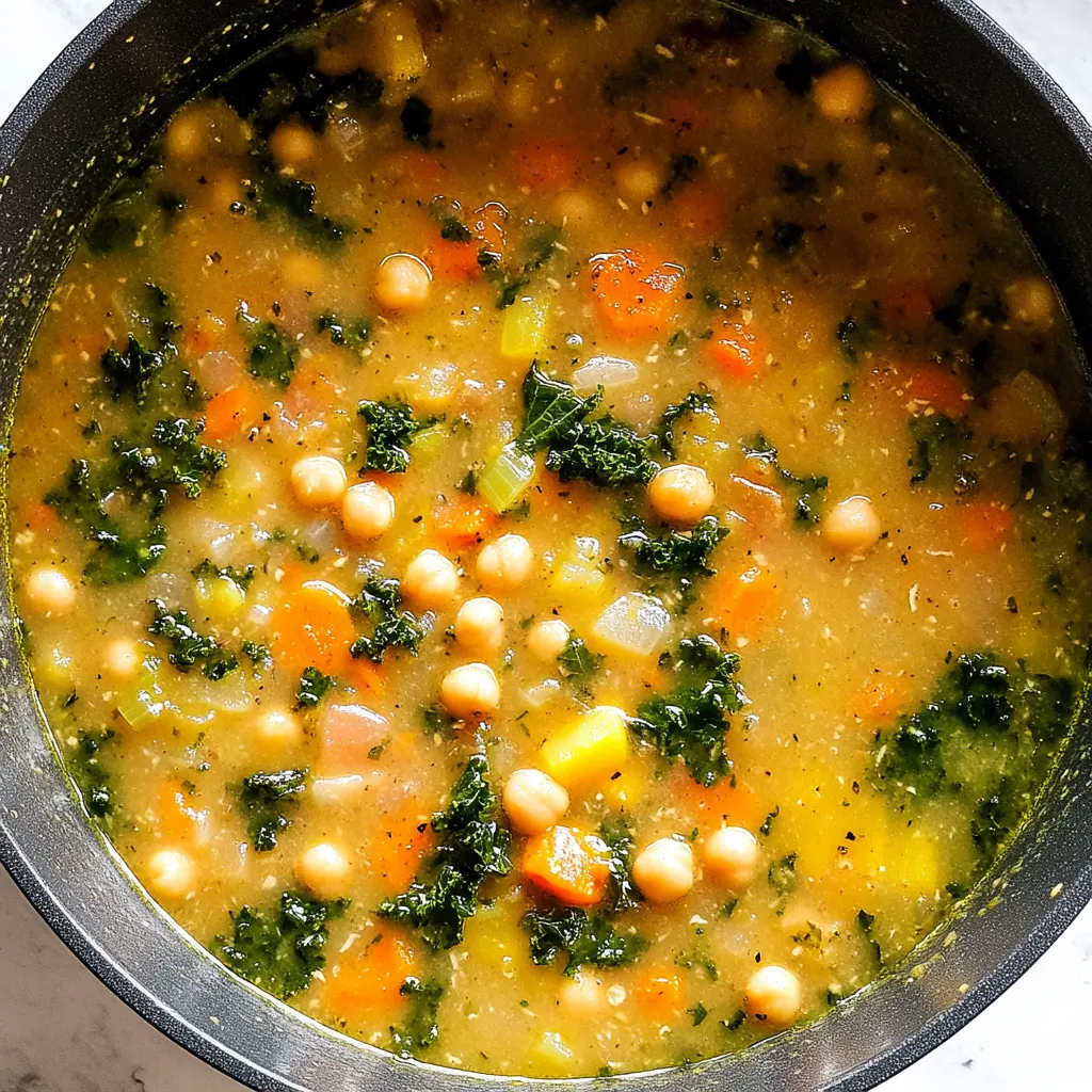 Warm Chickpea Veggie Soup