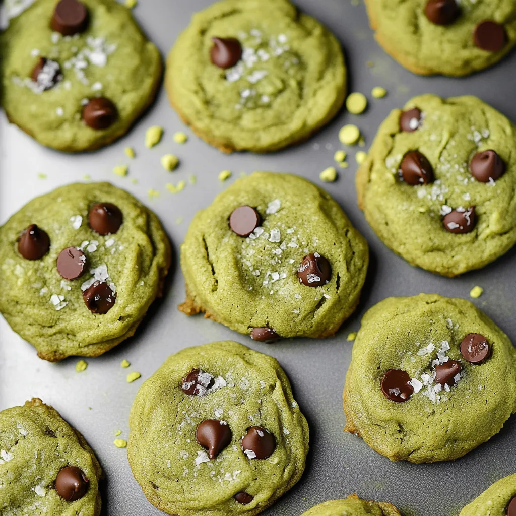 green tea cookies with chocolate chips