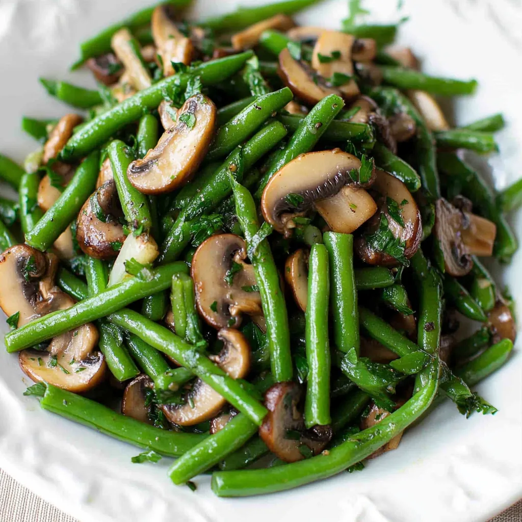 Easy Sautéed Green Beans and Mushrooms Recipe