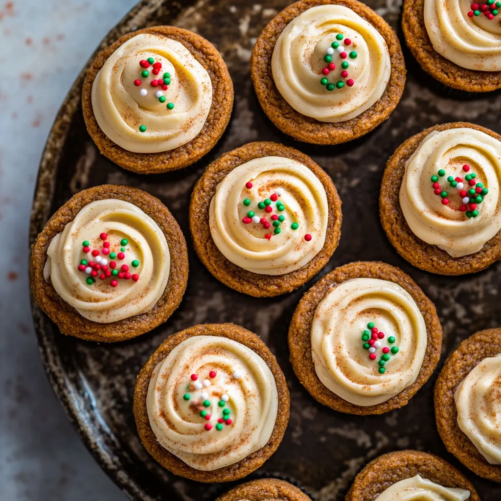 Gingerbread Cheesecake Cookies