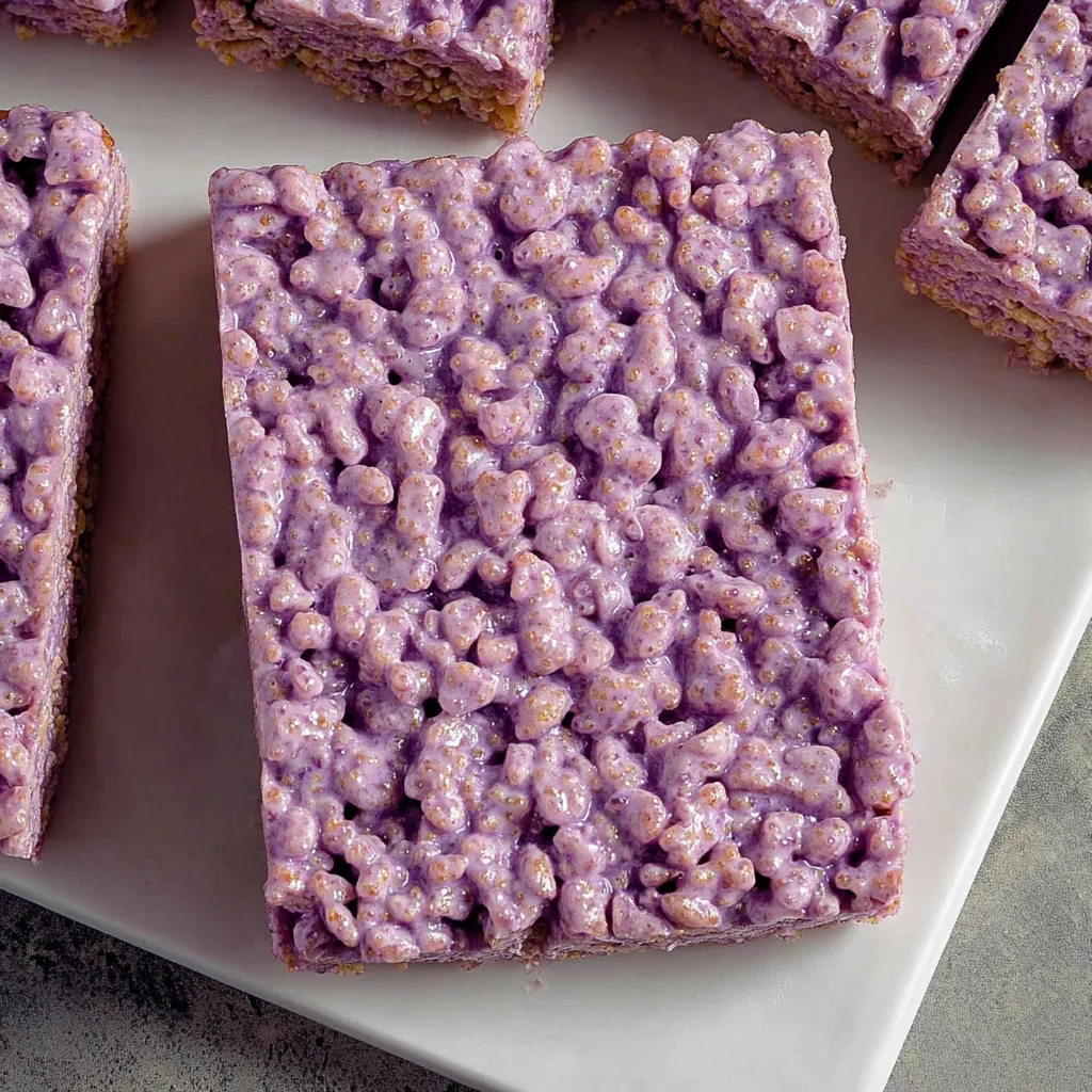 Ube Rice Krispie Treats