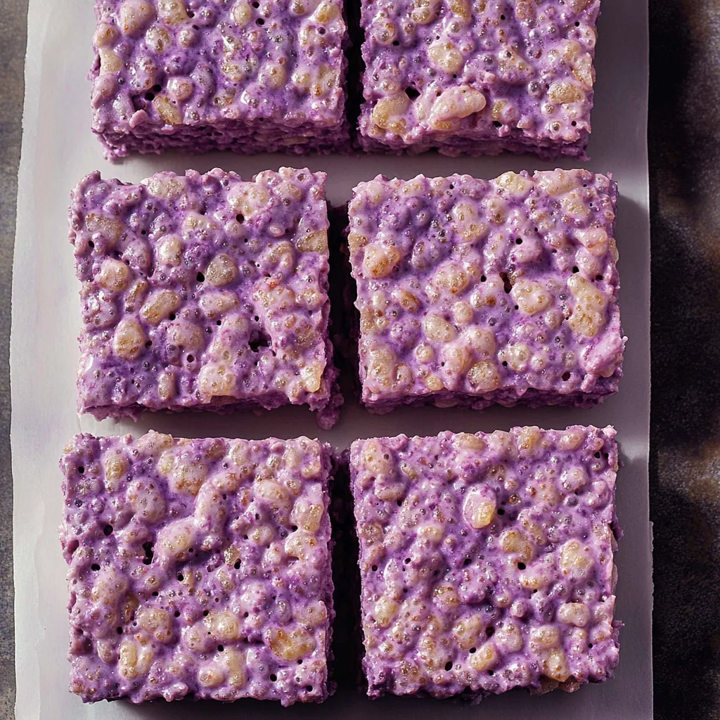 Easy Ube Rice Krispie Treats Recipe