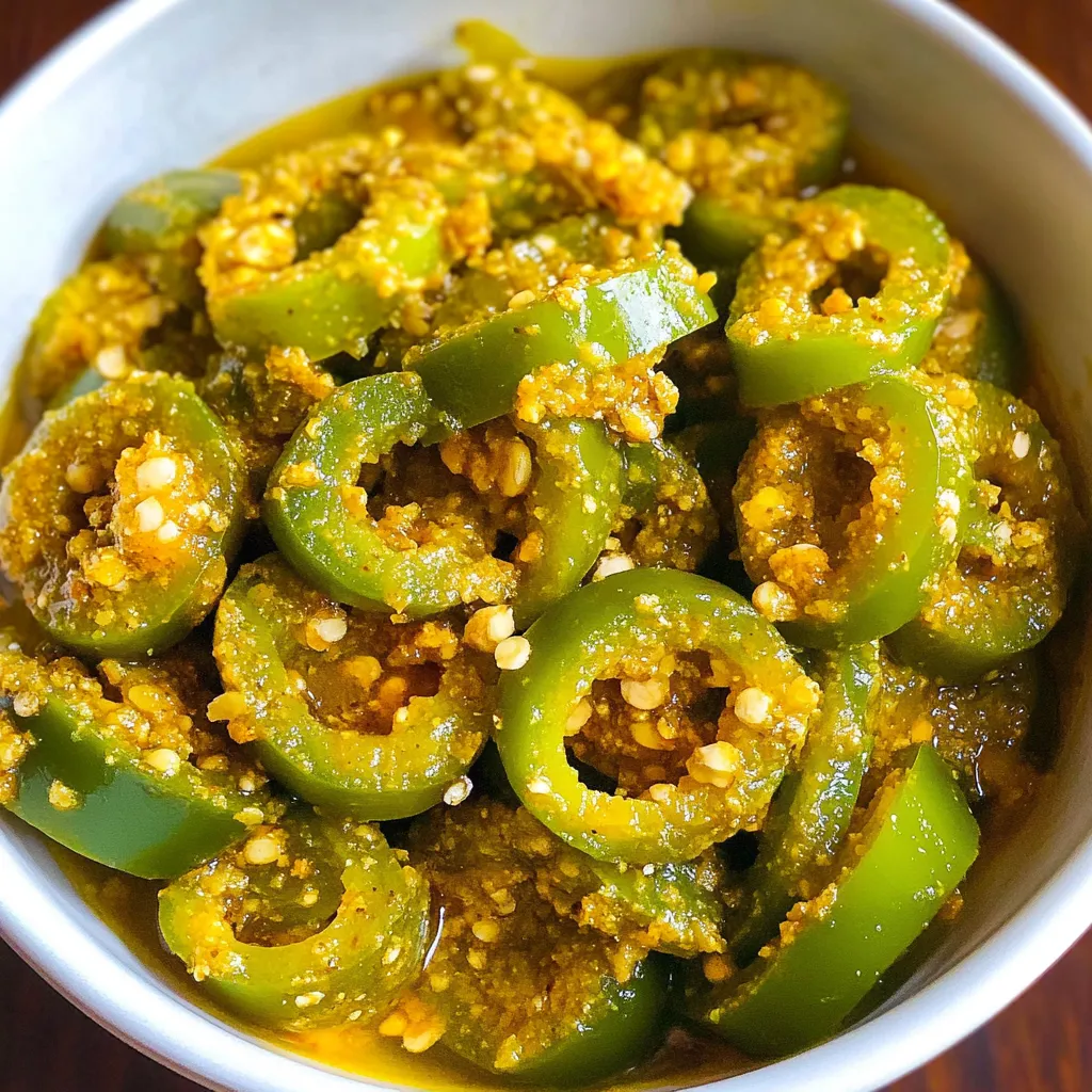 Spicy Green Chilli Pickle