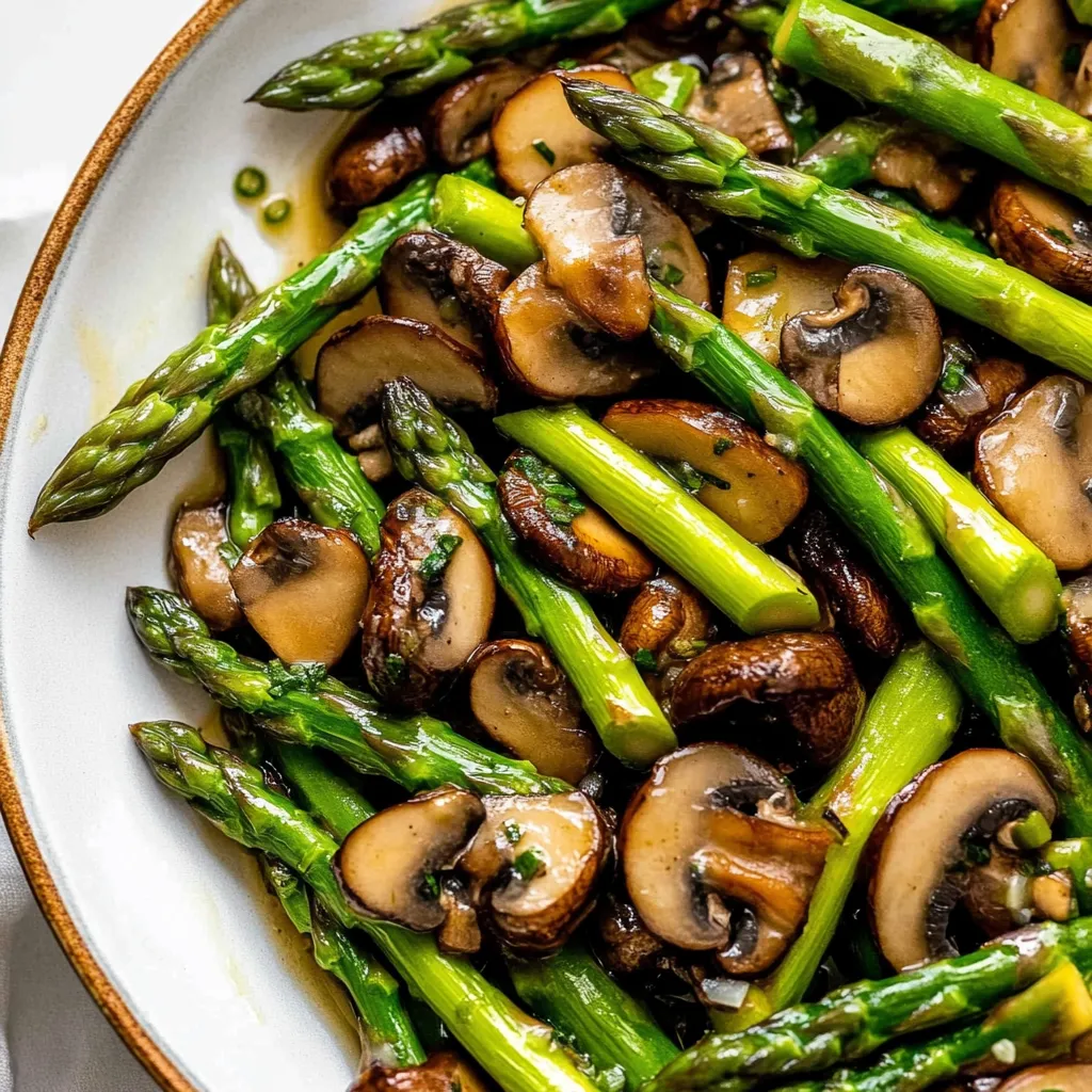 Sauteed Asparagus and Mushrooms