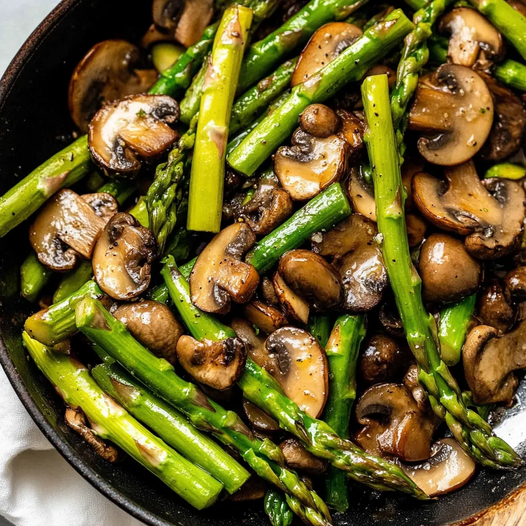Sauteed Asparagus and Mushrooms Recipe