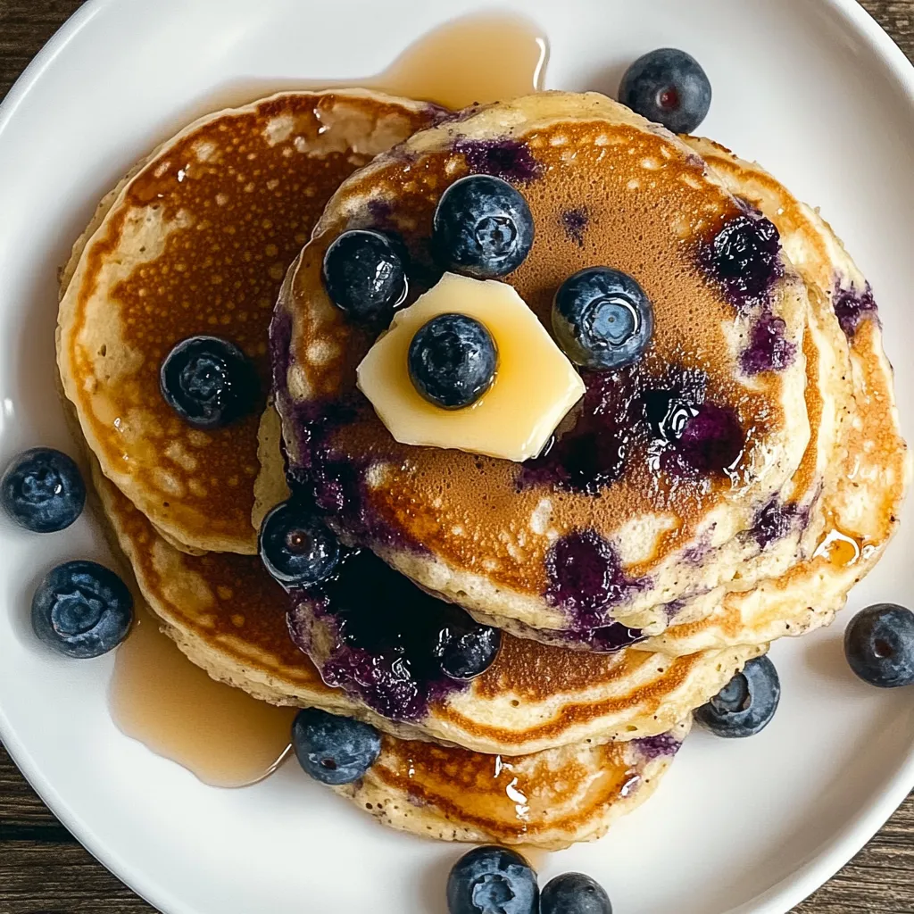 Fluffy Blueberry Pancakes
