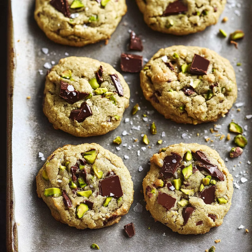Gooey Pistachio Cream Cookies