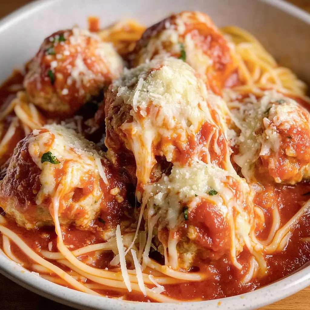 Easy Chicken Parmesan Meatballs