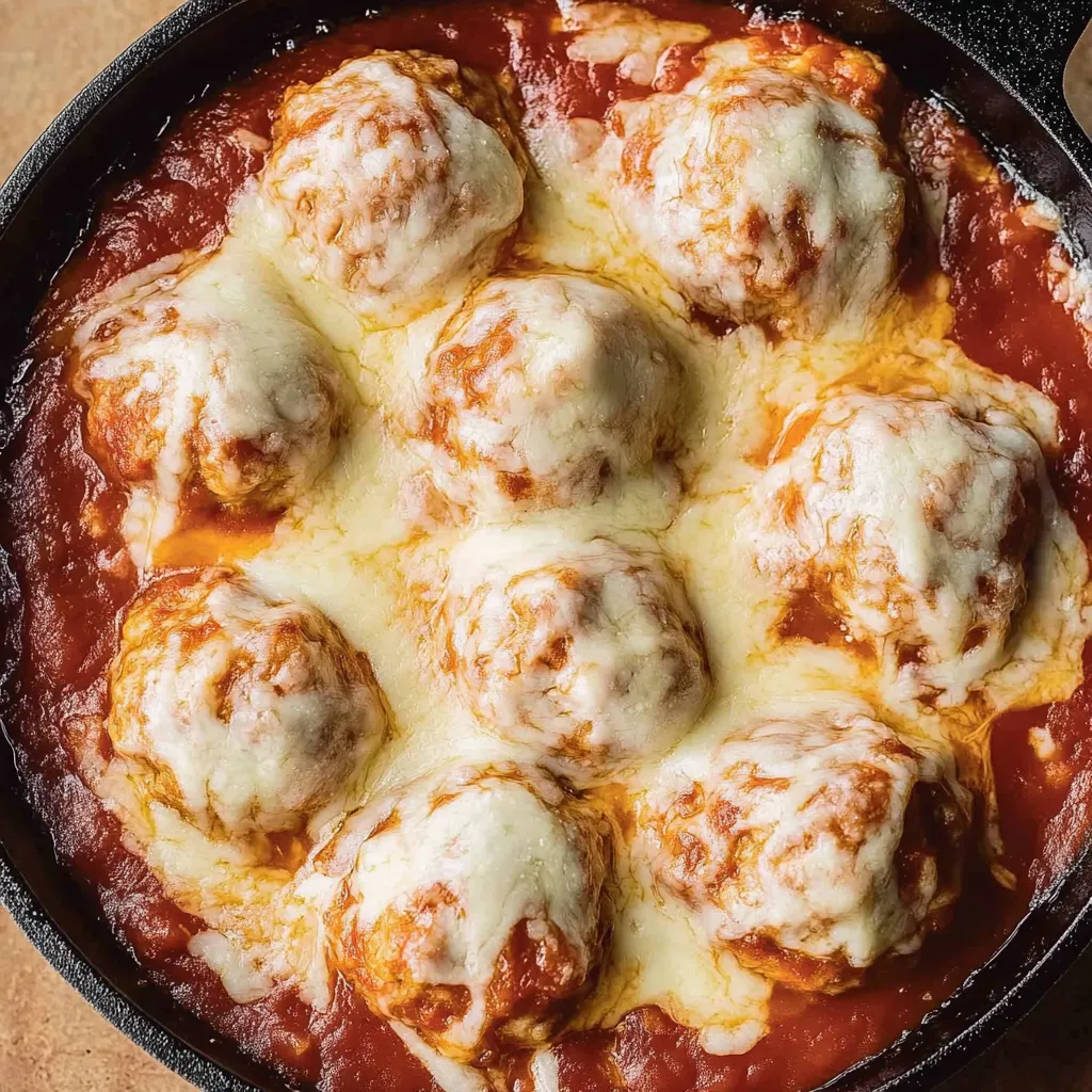 Baked Chicken Parmesan Meatballs Recipe