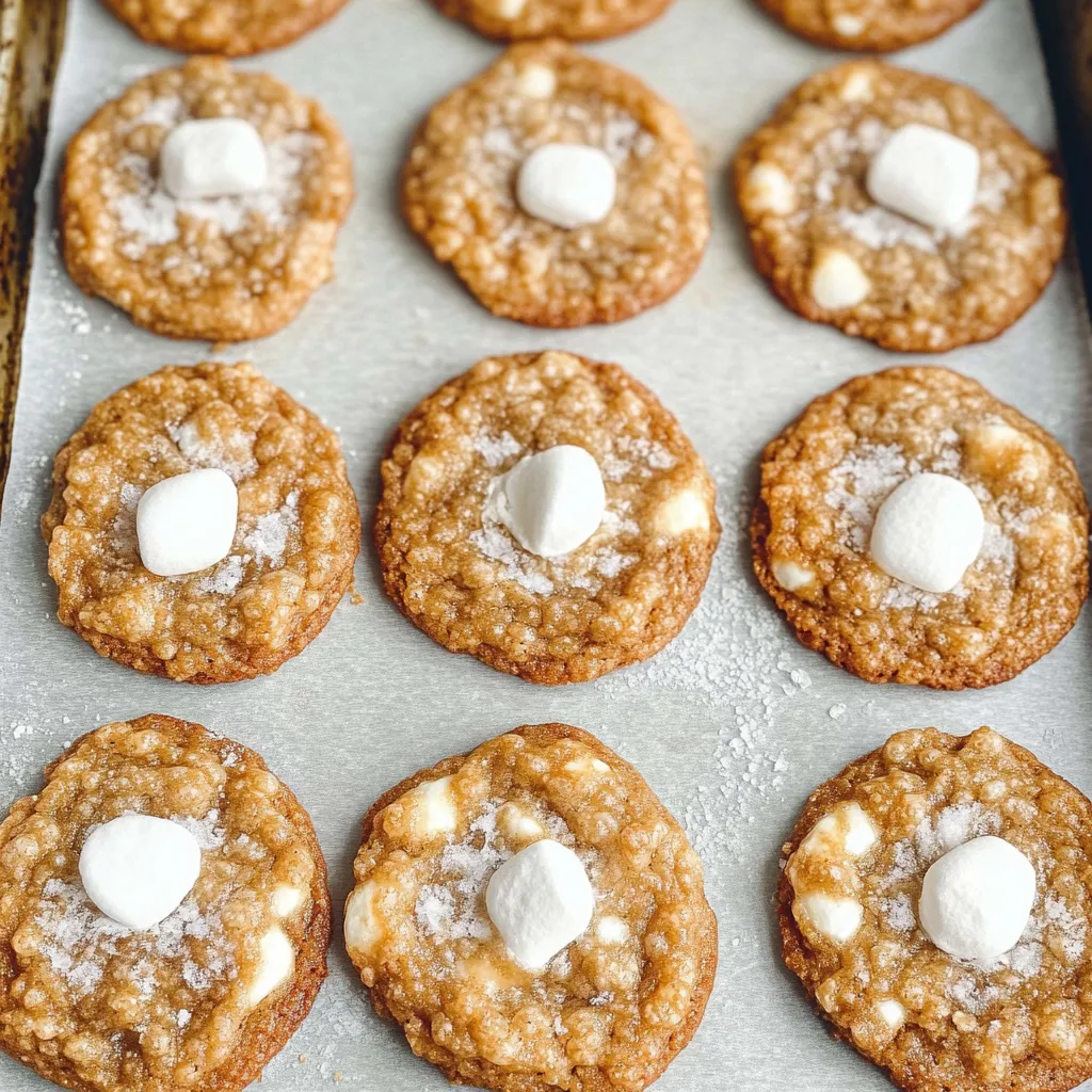 Easy Marshmallow Crispy Cookies Recipe