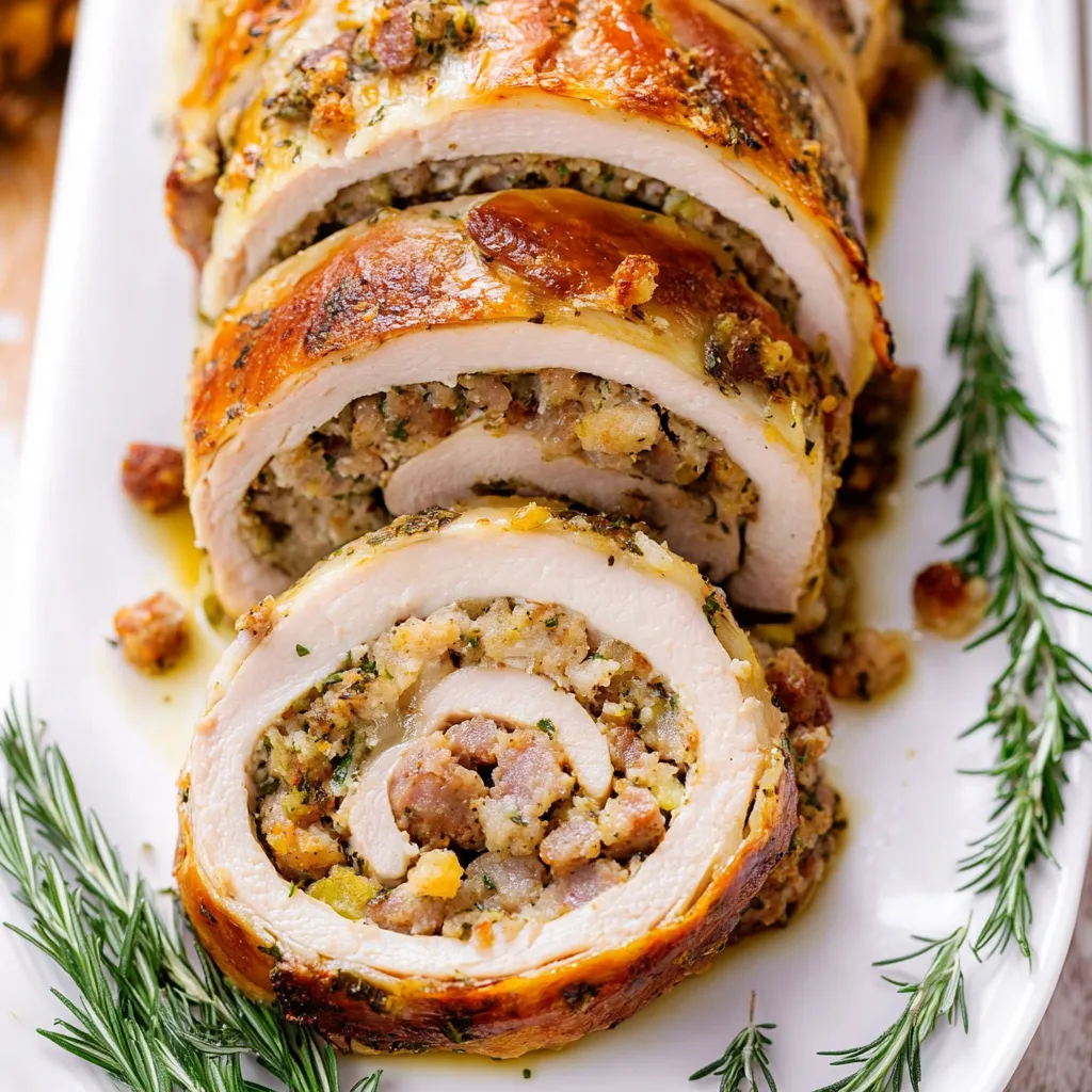 Turkey Roulade with Sausage Stuffing