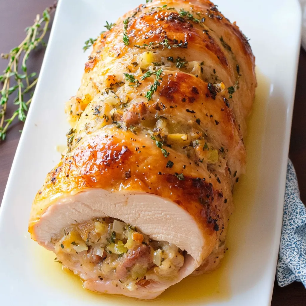 Turkey Roulade with Sausage Stuffing Recipe