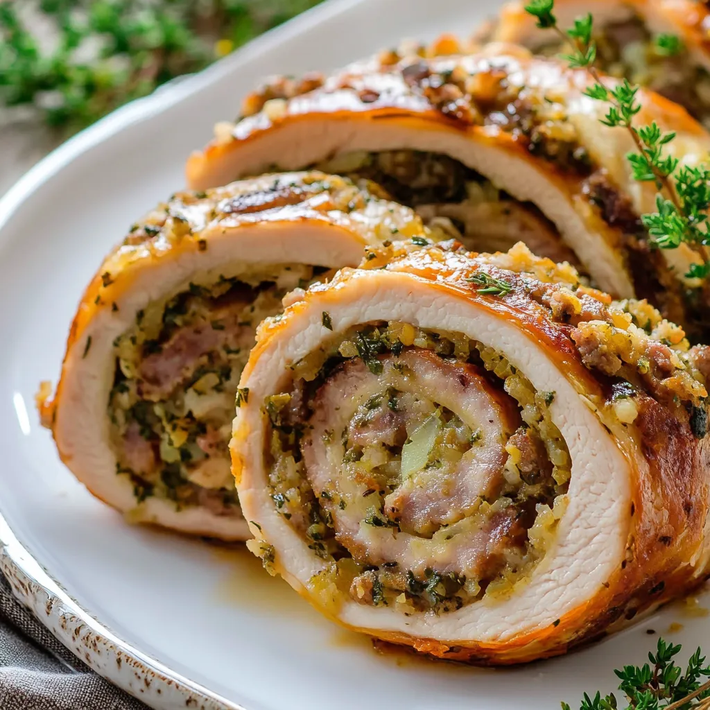 Turkey Roulade with Stuffing