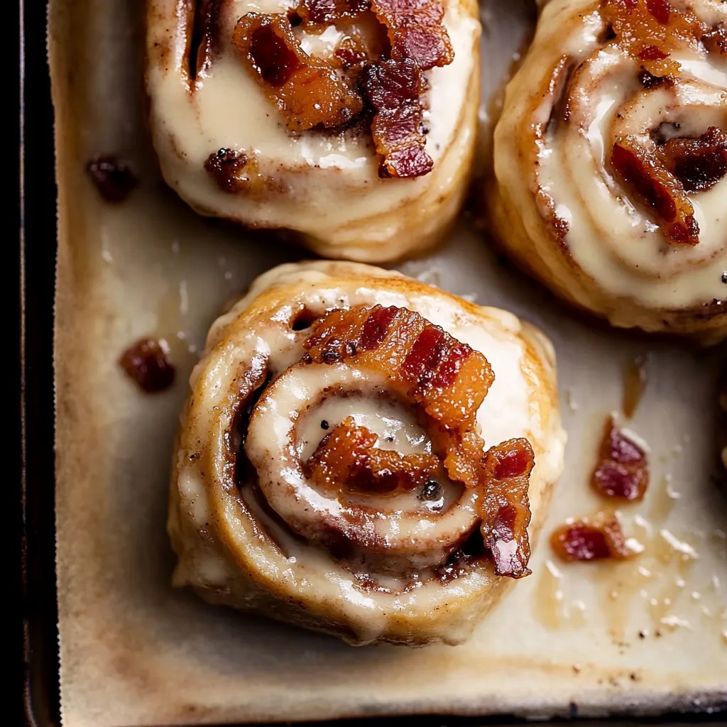 Bourbon Maple Bacon Cinnamon Rolls