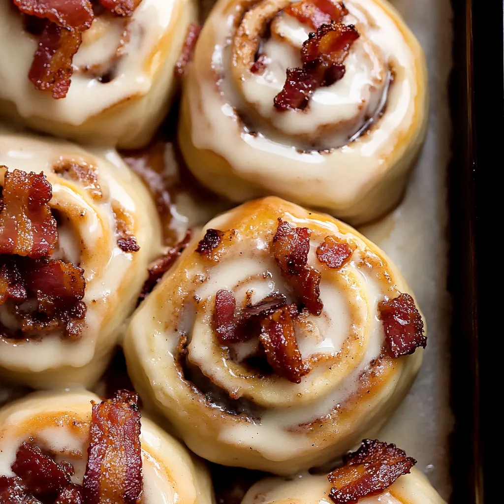 Bourbon Bacon Cinnamon Rolls