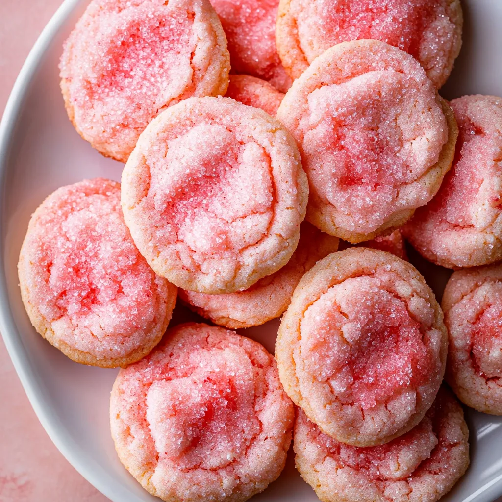 Pink Strawberry Sugar Cookies