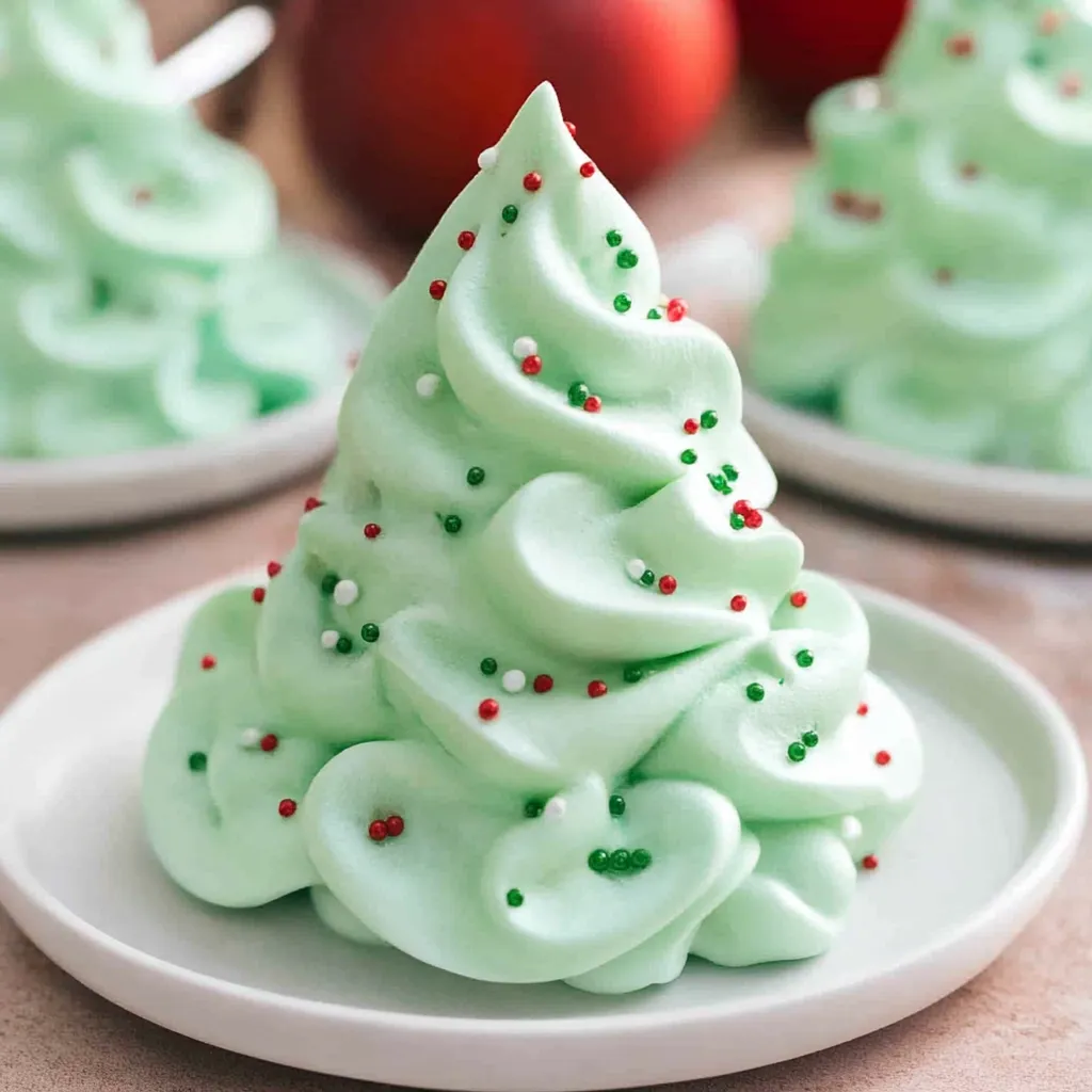 Christmas Tree Meringues