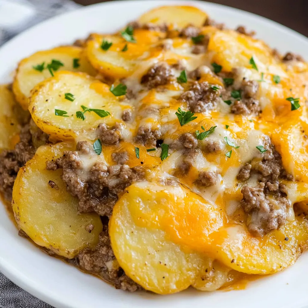 Cheesy Hamburger Potato Casserole