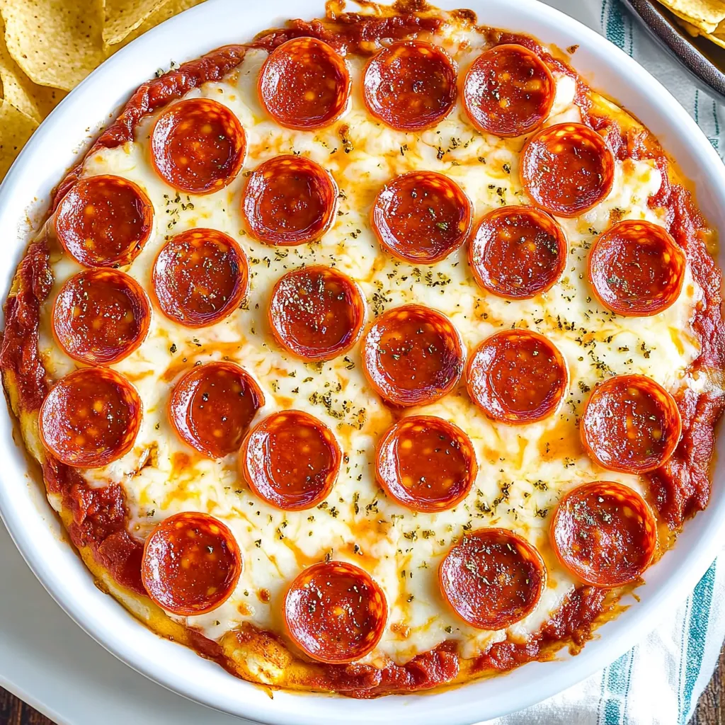 Cheesy Pepperoni Pizza Dip