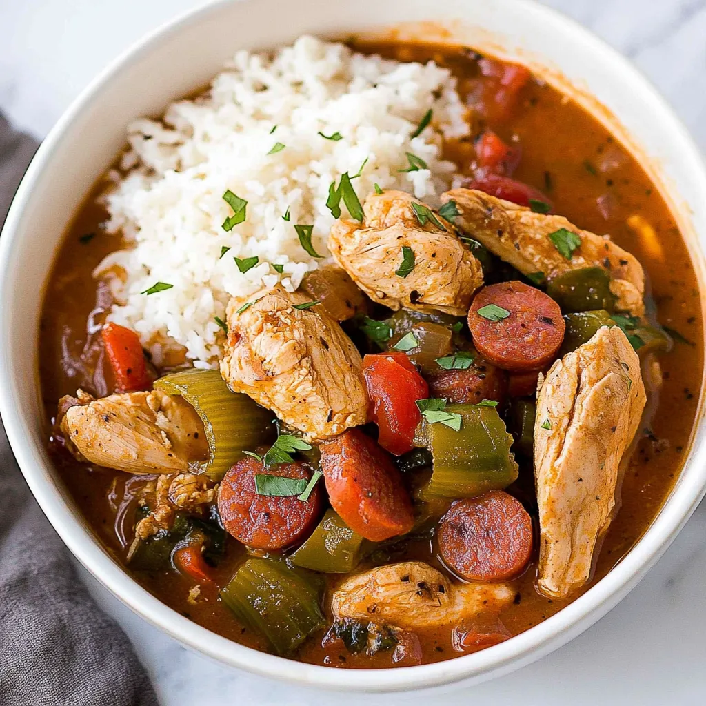 Easy Chicken Andouille Sausage Gumbo Recipe