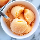 4 Ingredient Peach Sorbet