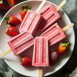 Strawberry Yogurt Popsicles