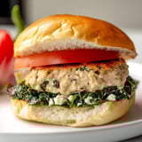 Chicken Feta Spinach Burgers