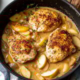 Creamy Apple Cider Chicken Skillet