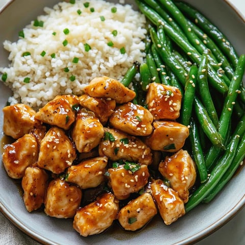 Honey Garlic Chicken and Green Beans